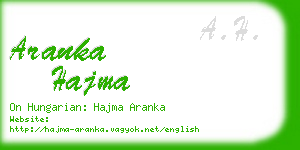 aranka hajma business card